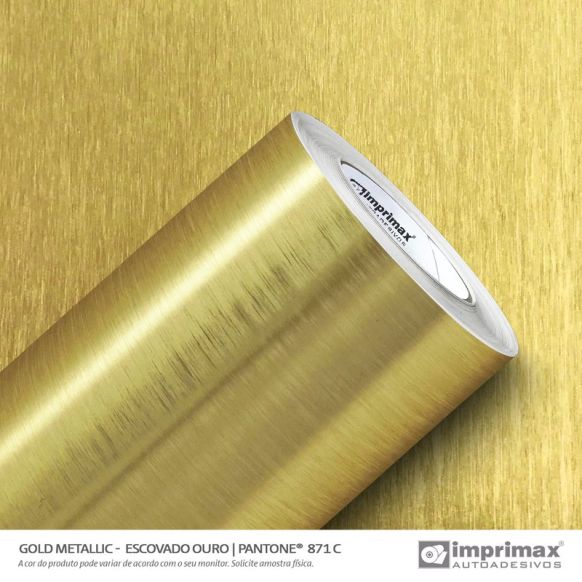 IMPRIMAX Metallfolie Gold dekorfolie moebelfolie Gold Metallic Escovado Ouro